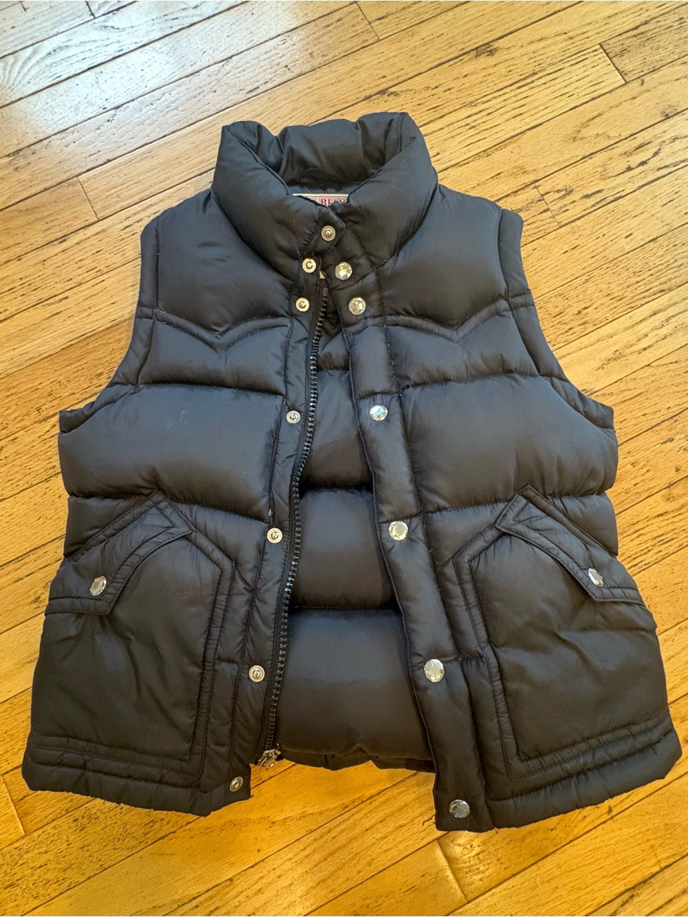 True Religion Black Quilted Puffer Vest